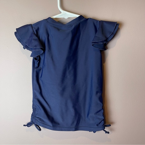 SNAPPER ROCK Flutter Sleeve Rash Top Navy 2 - Picture 5 of 7